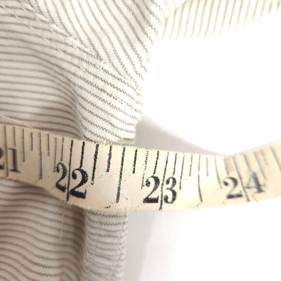 The North Face Mens Large White Striped Short Sleeve Button Down Shirt - Picture 8 of 10